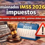 Pensionados IMSS 2026 impuestos