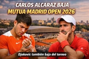 Carlos Alcaraz baja Mutua Madrid Open 2026 por lesión