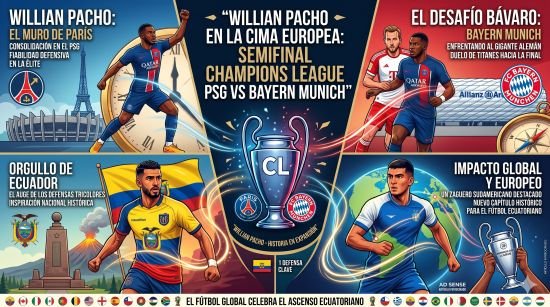 Willian Pacho semifinal Champions League PSG