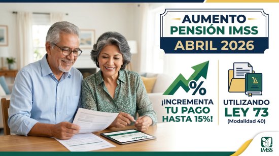 Aumento pensión IMSS abril 2026