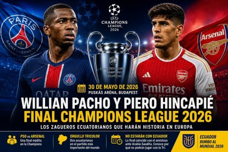 Willian Pacho y Piero Hincapié en la Final 