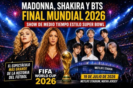 Madonna, Shakira y BTS en la Final del Mundial 2026