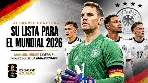 Alemania confirma su lista para el Mundial 2026
