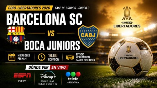 Barcelona SC vs Boca Juniors EN VIVO