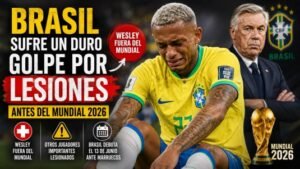 Brasil sufre un duro golpe por lesiones antes del Mundial 2026
