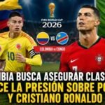 Colombia busca asegurar su clasificación al Mundial 2026 frente a Congo mientras Portugal y Cristiano Ronaldo disputan una jornada decisiva.