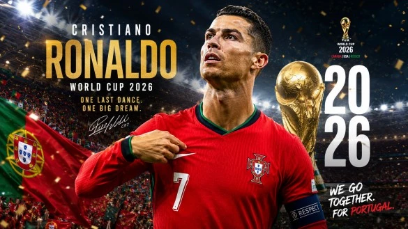 Cristiano Ronaldo celebra con la selección de Portugal durante un partido, representando su camino hacia el Mundial 2026 y los récords históricos que puede alcanzar.