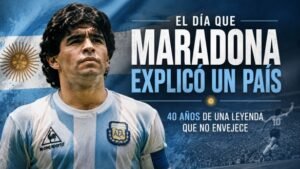 Maradona explicó un país durante el Argentina vs Inglaterra 1986, conmemorando los 40 años del Gol del Siglo y la Mano de Dios.