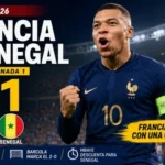 Francia derrota 3-1 a Senegal en el Mundial 2026 con un doblete de Kylian Mbappé durante la primera jornada del Grupo I.
