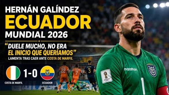 Hernán Galíndez lamenta la derrota de Ecuador ante Costa de Marfil en el Mundial 2026 tras el gol decisivo de Amad Diallo en Filadelfia.