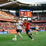 Lionel Messi celebra su histórico gol ante Austria con el que se convierte en el máximo goleador de la historia de los Mundiales.