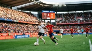 Lionel Messi celebra su histórico gol ante Austria con el que se convierte en el máximo goleador de la historia de los Mundiales.