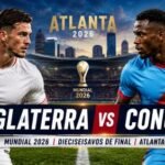 Inglaterra vs Congo Mundial 2026 en Atlanta, previa de dieciseisavos de final con jugadores enfrentados en estadio.